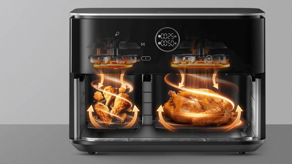 Xiaomi Dual Zone Air Fryer 10lt με Διπλό Κάδο: Μαγείρεψε δύο γεύματα ταυτόχρονα