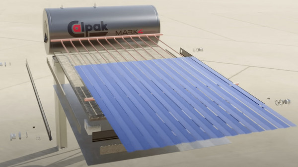 Calpak Mark 5 Ηλιακός Θερμοσίφωνας 200lt 4.2m² Glass Διπλής Ενέργειας: Σχεδιασμένος για ελληνικές συνθήκες
