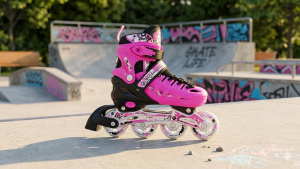 Αθλοπαιδιά Inline Αυξομειούμενα Rollers Μαύρα Κόκκινα 3K 2.10305: Πρώτα βήματα στο inline skating