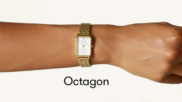 Rosefield The Octagon Γυναικείο Ρολόι με Χρυσό Μεταλλικό Μπρασελέ OWGSG-O60: Η Rosefield και η αισθητική της
