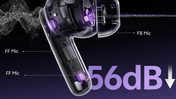QCY N70 Ακουστικά Bluetooth In Ear Ανθεκτικά στο Νερό Titanium: Καθαρός ήχος με προηγμένη ακύρωση θορύβου