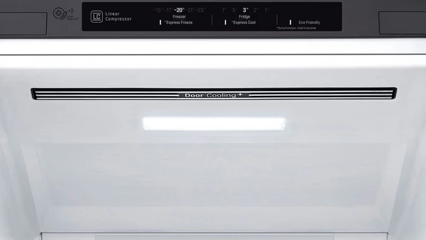 LG GBP61DSPFN Ψυγειοκαταψύκτης 341lt Full No Frost Υ186xΠ59.5xΒ68.2cm Inox: Πλήρης ορατότητα θαλάμου