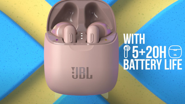 JBL Tune 225TWS White: Θήκη με ενσωματωμένη μπαταρία