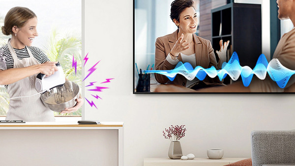 Samsung QE55Q90T Smart Τηλεόραση 55" 4K UHD QLED HDR: Active Voice Amplifier