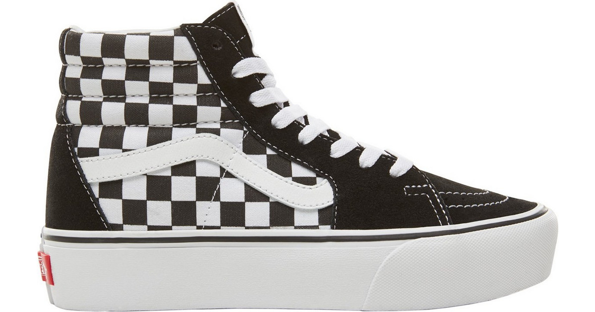 old skool checkerboard platform vans