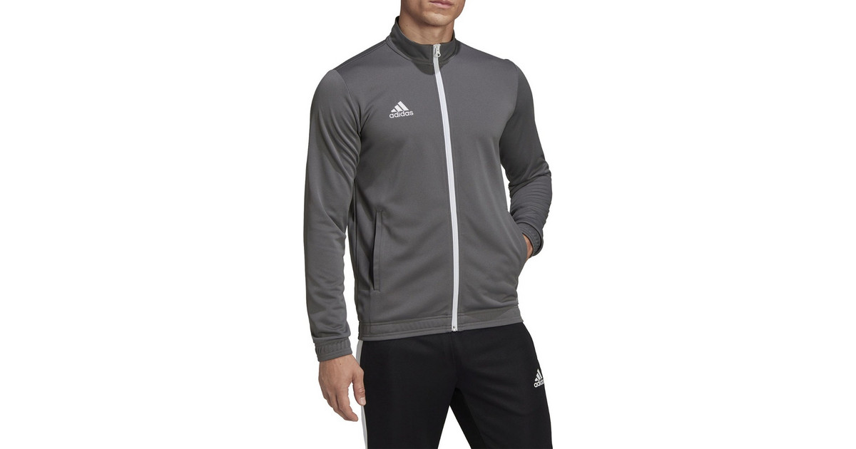 adidas track jacket grey