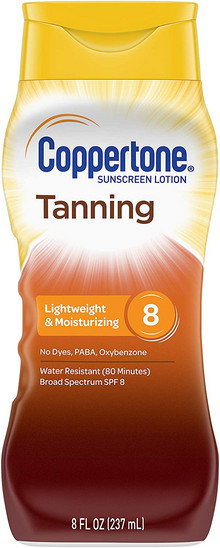 coppertone tanning sunscreen lotion spf 8