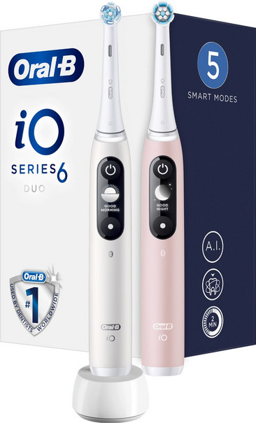 Oral-B IO Series 6 Duo Pack White Pink | BestPrice.gr