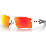 Oakley Flak 2.0 XL 9188 93 Αθλητικά Γυαλιά Ηλίου Μάσκα Κοκάλινα Άσπρα με Πορτοκαλί Καθρέπτη Φακό