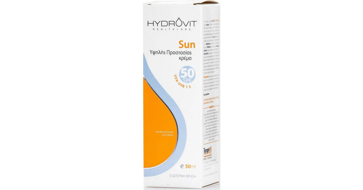 hydrovit sun cream spf 50