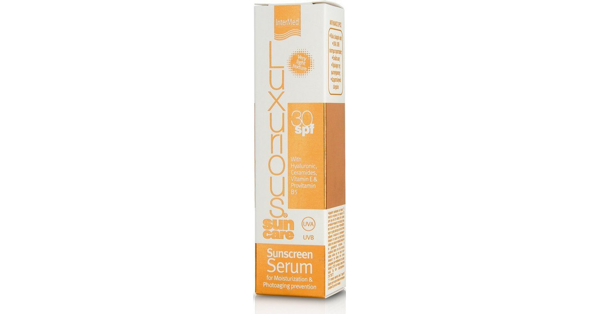 luxurious sun care sunscreen face serum spf30