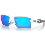 Oakley Flak 2.0 XL 9188 94 Αθλητικά Γυαλιά Ηλίου Μάσκα Κοκάλινα Άσπρα με Μπλε Καθρέπτη Φακό
