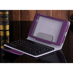 Δερμάτινη Θήκη Bluetoth με Πληκτρολόγιο για το Asus Google Nexus 7 2013 FHD 2nd Μώβ (OEM)