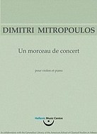 Δημήτρης Μητρόπουλος, Un morceau de concert