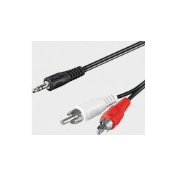 Καλώδιο composite 2 RCA αρσενικά σε 3.5χιλ stereo αρσενικό 1,5μ