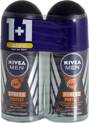 Αποσμητικό Nivea Men Silver Protect Roll-On 2x50ml