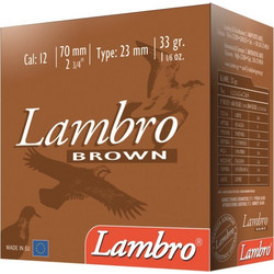 Lambro Brown Φυσίγγια Συγκέντρωσης 12Cal 70mm 33gr 25τμχ
