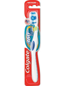 Colgate 360 Whole Mouth Clean Medium Οδοντόβουρτσα Μπλε
