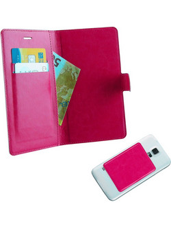 VOLTE-TEL LEATHER LINE BOOK 3M ΘΗΚΗ UNIVERSAL 4.5in-5.1in MAGNET PINK VOLTE-TEL