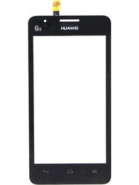 Τζαμάκι αφής με μπροστινό κάλυμμα Huawei Ascend G525 (Branding) Black Original
