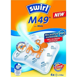 Swirl M49 Σακούλες Σκούπας 4τμχ Συμβατές με Σκούπα Miele