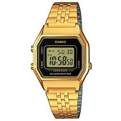 Casio Ψηφιακό Γυναικείο Ρολόι Χρονογράφος με Χρυσό Μεταλλικό Μπρασελέ LA-680WEGA-1ER