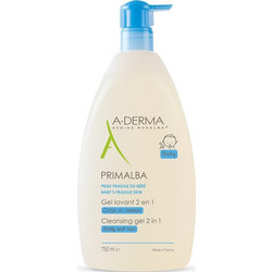 A-Derma Primalba Gel Lavant Douceur Βρεφικό Σαμπουάν & Αφρόλουτρο Βρώμη με Αντλία 750ml