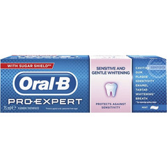 Oral-B Pro Expert Sensitive & Gentle Whitening Οδοντόκρεμα για Λεύκανση Προστασία Ούλων & Ευαίσθητα Δόντια κατά της Πλάκας 75ml