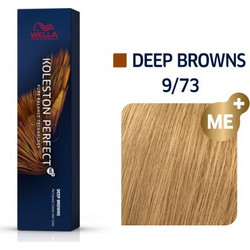 Wella Koleston Perfect Me+ Deep Browns 9/73 Ξανθό Πολύ Ανοιχτό Καφέ Χρυσό Μόνιμη Βαφή Μαλλιών 60ml