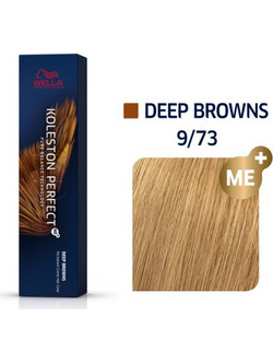 Wella Koleston Perfect Me+ Deep Browns 9/73 Ξανθό Πολύ Ανοιχτό Καφέ Χρυσό Μόνιμη Βαφή Μαλλιών 60ml