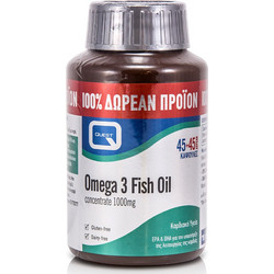 Quest Omega 3 Fish Oil Ιχθυέλαιο 1000mg 45 + 45 Κάψουλες