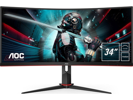 AOC CU34G2 Ultrawide VA Curved Gaming Monitor 34" 3440x1440 QHD 100Hz 1ms