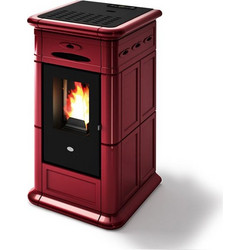Eva Calor Alina 9 Bordeaux Σόμπα Pellet Αερόθερμη 12kW