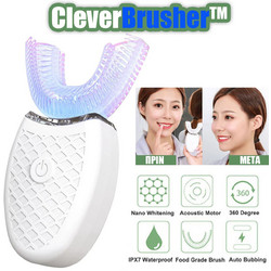 CleverBrusher 360 Whitening System Λευκό Μασελάκι Λεύκανσης Δοντιών