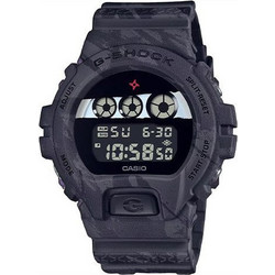 Casio Ψηφιακό Ανδρικό Ρολόι Χρονογράφος με Μαύρο Καουτσούκ Λουράκι DW-6900NNJ-1ER