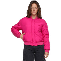 Urban Classics Γυναικείο Μπουφάν Χειμωνιάτικο Bomber Κοντό Φούξια TB6152-06989