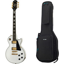 Epiphone Les Paul Custom Alpine with Bag Ηλεκτρική Κιθάρα Single Cut με HH Μαγνήτες και Ταστιέρα Ebony