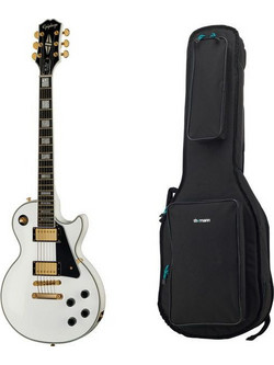 Epiphone Les Paul Custom Alpine with Bag Ηλεκτρική Κιθάρα Single Cut με HH Μαγνήτες και Ταστιέρα Ebony