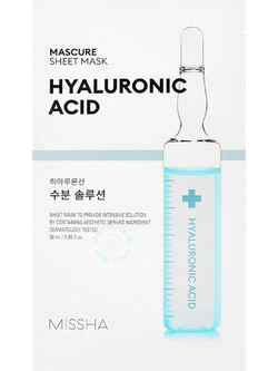 Missha Mascure Hydro Hyaluronic Sheet Μάσκα Προσώπου για Ενυδάτωση με Υαλουρονικό 28ml