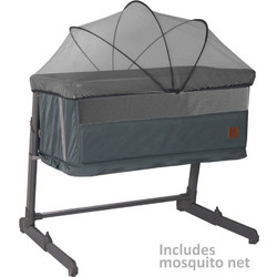 Bebe Stars Side To Side 2 in 1 Λίκνο με Στρώμα & Πλαϊνό Άνοιγμα Ανθρακί