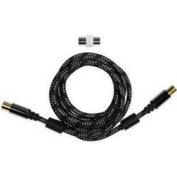 SBS Καλώδιο Κεραίας Coax Male to Coax Female 1.8m Black ECAN18MECOMFW