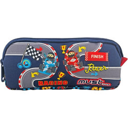 Must Racing Κασετίνα Βαρελάκι με 2 Θήκες Μπλε 585491