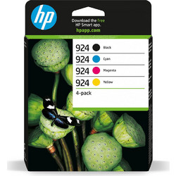 HP 924 B/C/M/Y Πακέτο 4 Μελανιών Εκτυπωτή Inkjet 6C3Z1NE