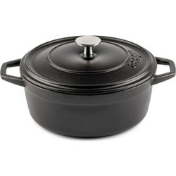 Hosse Kitchen Μαντεμένια Κατσαρόλα Βαθιά Black Onyx 12cm
