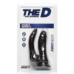 Doc Johnson The Dippin D Διπλό Dildo 15.8cm Μαύρο