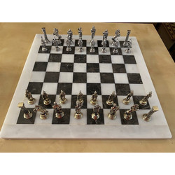 Σκάκι Μαρμάρινο με Πιόνια 38x38cm 1762