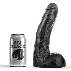 All Black Chris Ρεαλιστικό Dildo με Βεντούζα & Όρχεις 22cm Μαύρο