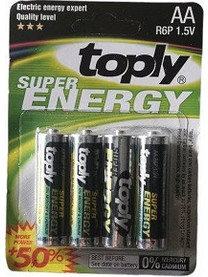 Toply Super Alkaline AA R6P 4τμχ