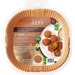 Izzy IZ-8232 Αντικολλητικό Χαρτί για Air Fryer 20x20x4.5cm 50τμχ