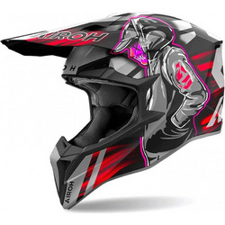 Airoh Wraaap Cyber Black Red Κράνος Μηχανής Motocross 1330gr